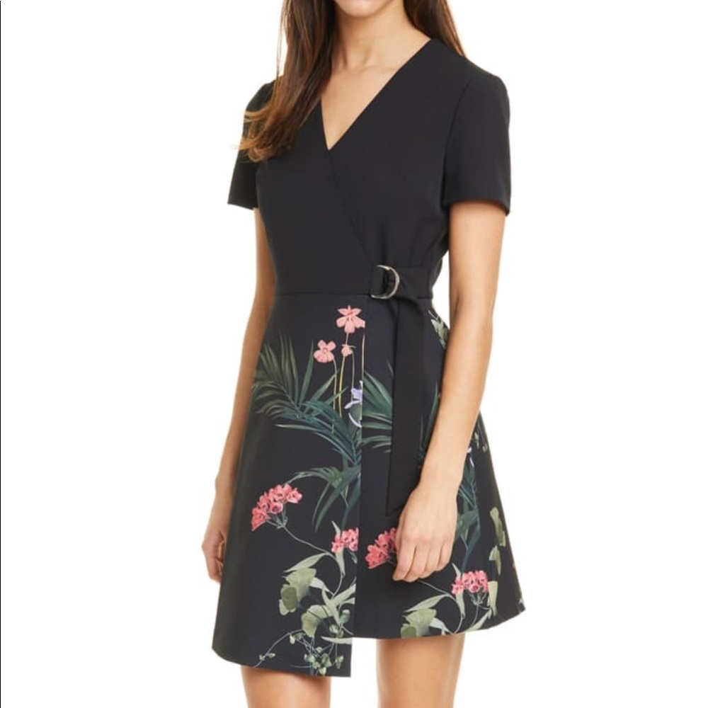 🍀NWT🍀Ted Baker-Mizalia Highland Faux Wrap Dress